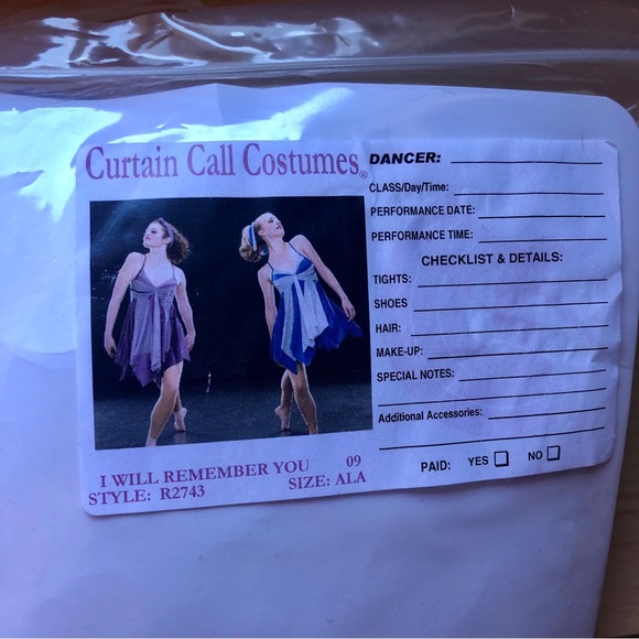 NWT Vintage Curtain Call “I Will Remember You” Brown and Tan Dance Costume Dress - Picture 8 of 10